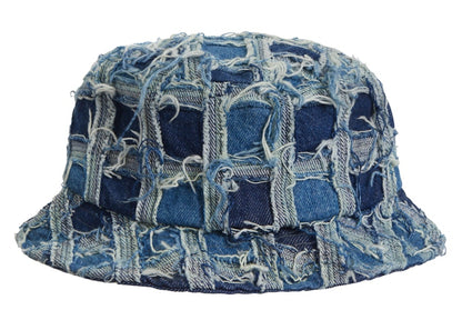 Supreme Frayed Patchwork Denim Crusher Washed Blue