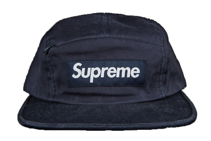 Supreme Front Panel Zip Camp Cap Navy