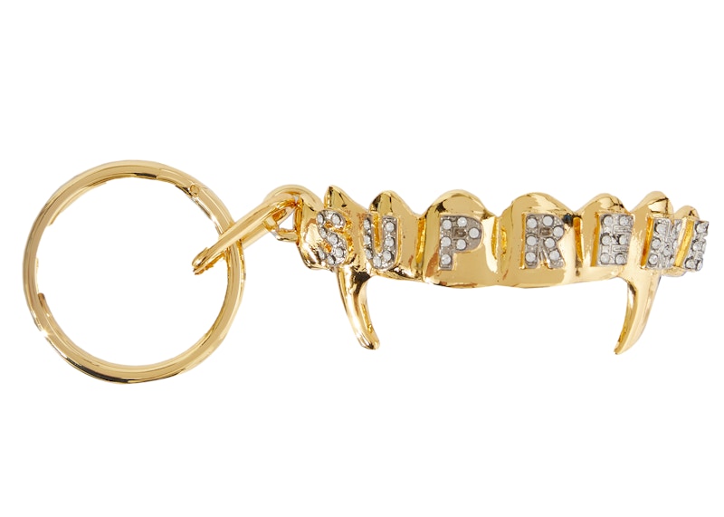 Supreme Fronts Keychain Gold