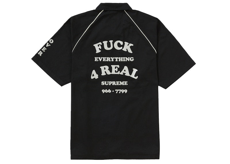 Supreme Fuck Everything S/S Work Shirt Black
