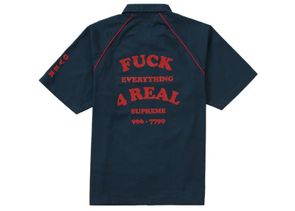 Supreme Fuck Everything S/S Work Shirt Light Navy