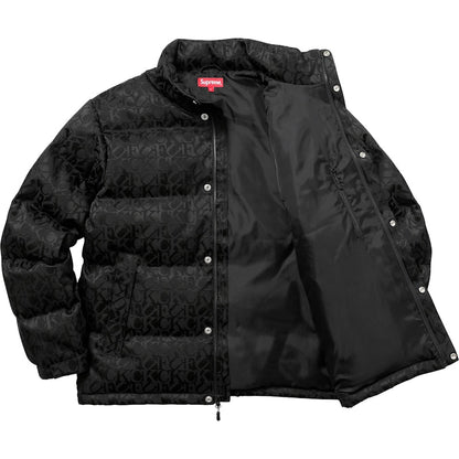 Supreme Fuck Jacquard Puffy Jacket Black