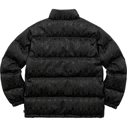 Supreme Fuck Jacquard Puffy Jacket Black