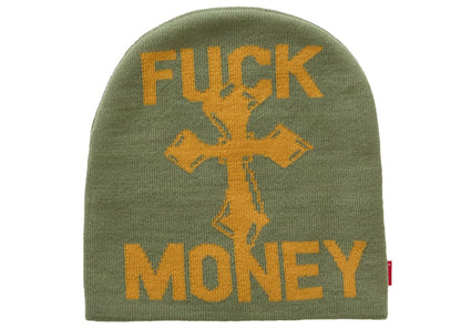 Supreme Fuck Money Beanie Green