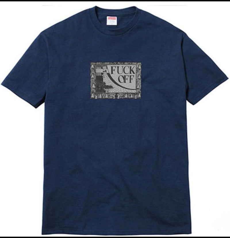 Supreme Fuck Off Tee Navy