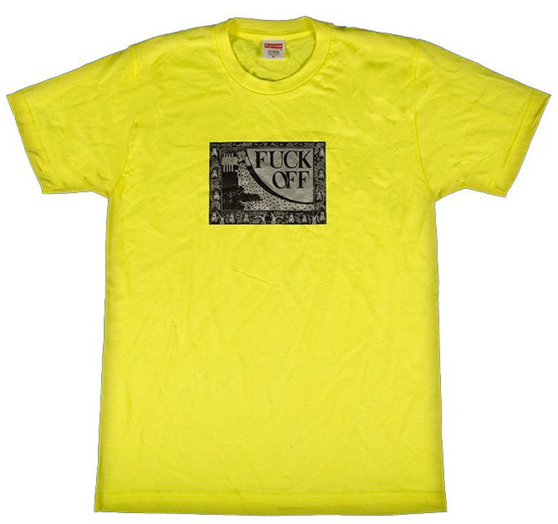 Supreme Fuck Off Tee Neon Yellow