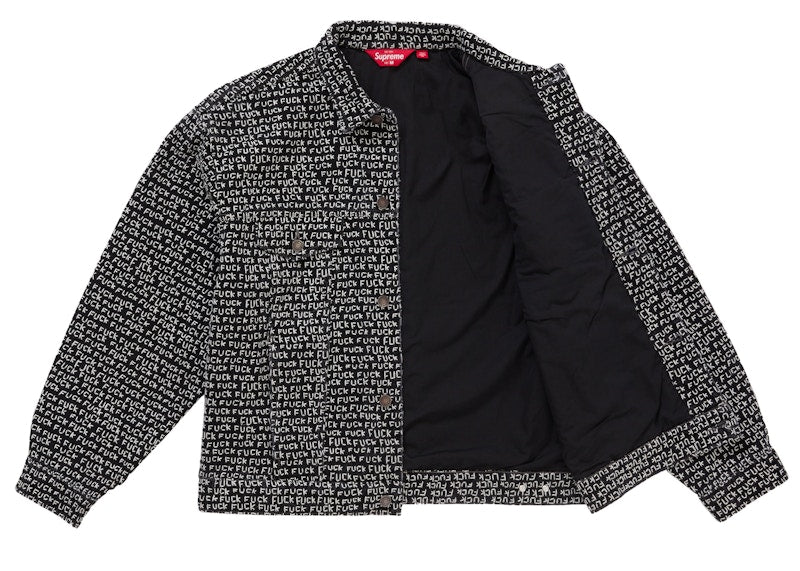 Supreme Fuck Stitch Denim Trucker Jacket Black