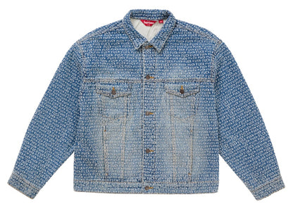 Supreme Fuck Stitch Denim Trucker Jacket Blue