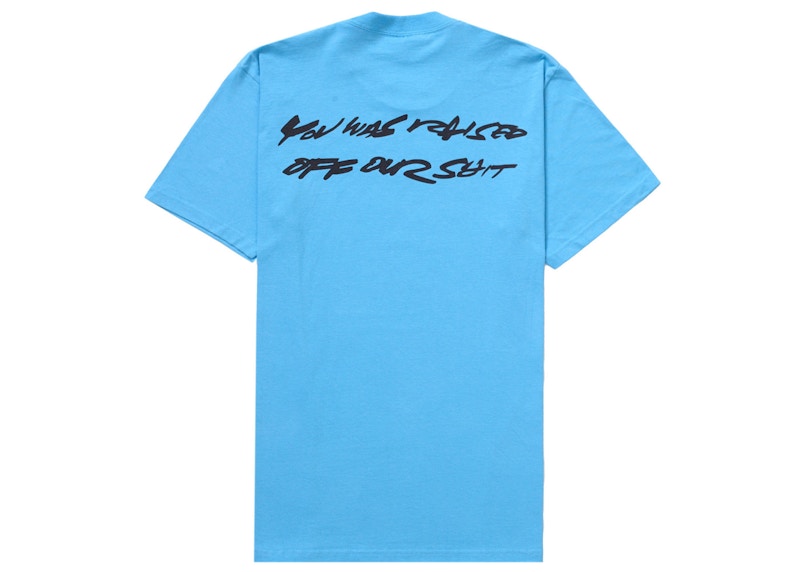 Supreme Futura Box Logo Tee Bright Blue