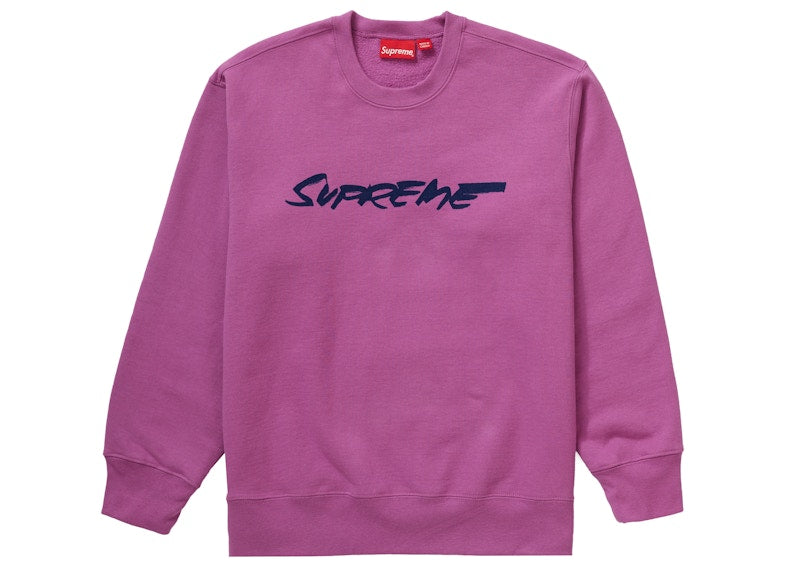 Supreme Futura Logo Crewneck Bright Purple