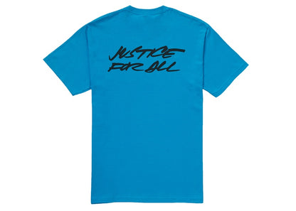 Supreme Futura Logo Tee Bright Blue