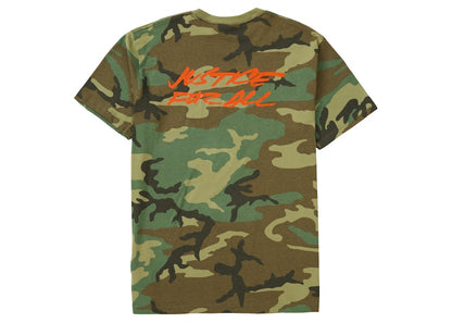 Supreme Futura Logo Tee Woodland Camo