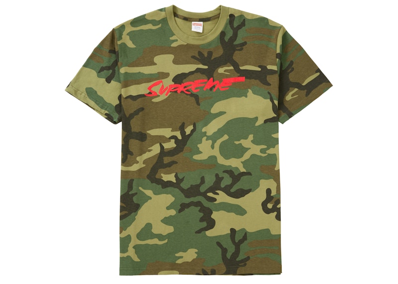 Supreme Futura Logo Tee Woodland Camo