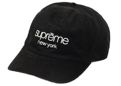 Supreme GORE-TEX Corduroy Classic Logo 6-Panel Black