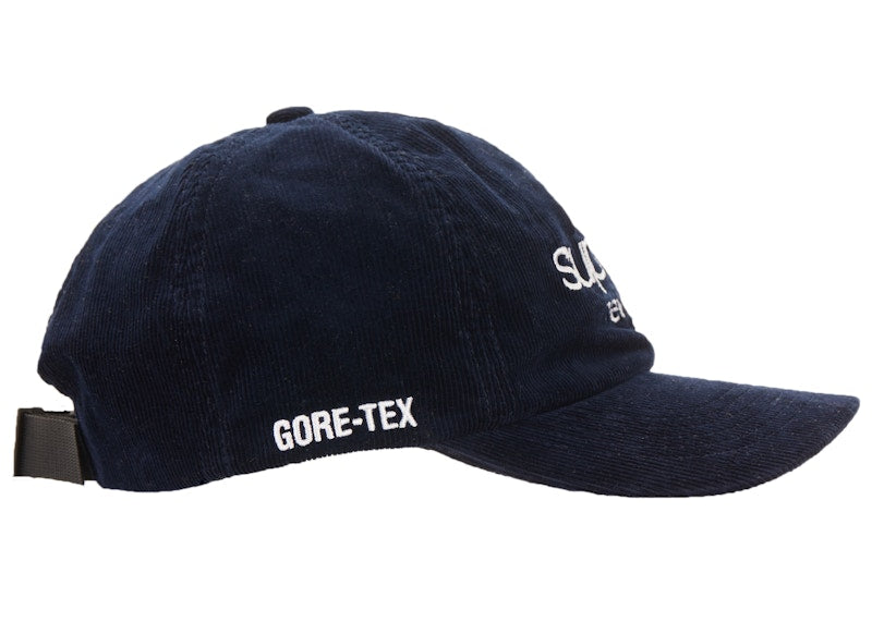 Supreme GORE-TEX Corduroy Classic Logo 6-Panel Navy