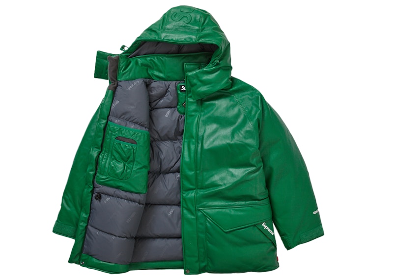 Supreme GORE-TEX Leather 700-Fill Down Parka Green