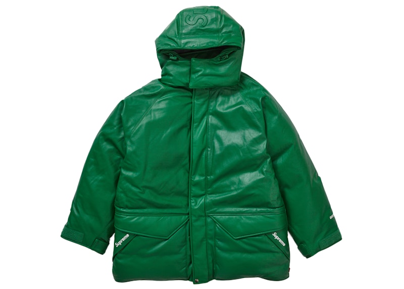 Supreme GORE-TEX Leather 700-Fill Down Parka Green