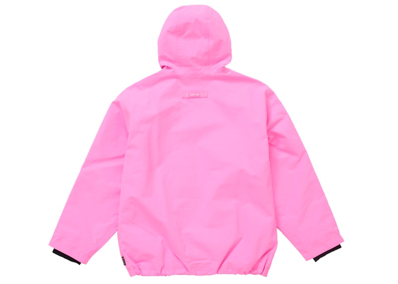 Supreme GORE-TEX Stripe Hooded Jacket Fluorescent Pink