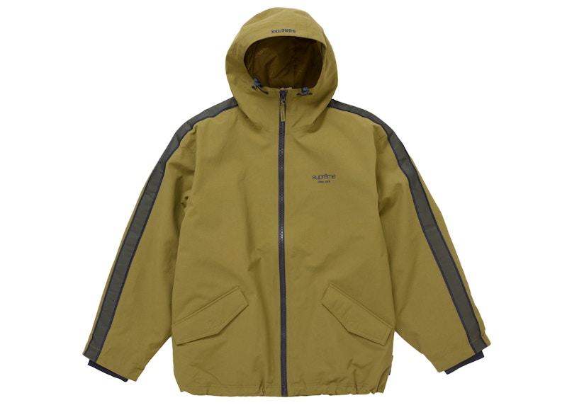 Supreme GORE-TEX Stripe Hooded Jacket Olive