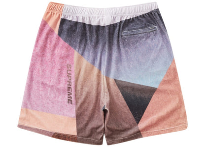 Supreme Geo Velour Short Pink