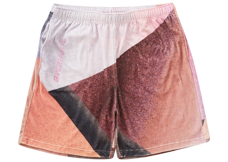 Supreme Geo Velour Short Pink