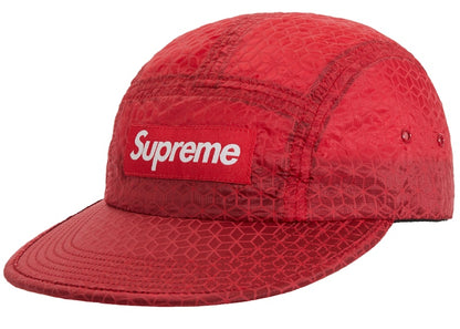 Supreme Geometric Ripstop Camp Cap Red