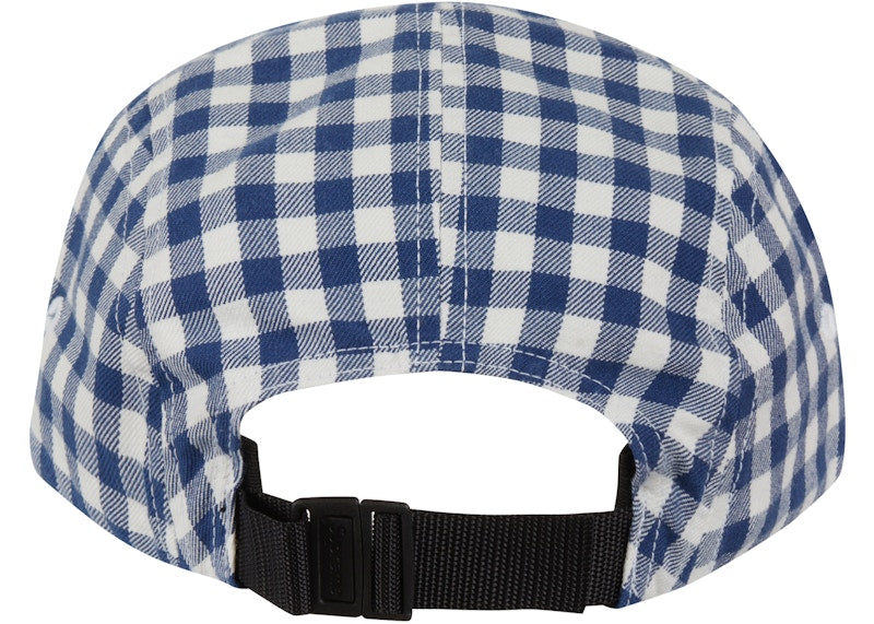Supreme Gingham Camp Cap Navy