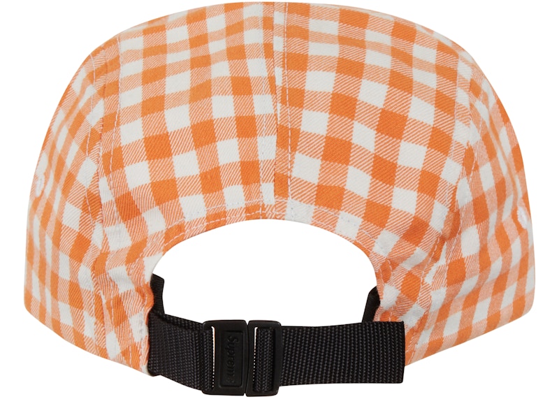 Supreme Gingham Camp Cap Orange