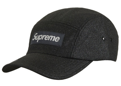Supreme Glitter Cordura Camp Cap Black