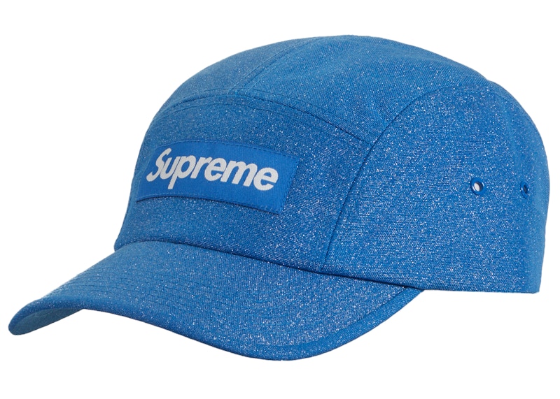 Supreme Glitter Cordura Camp Cap Light Royal