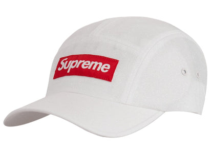 Supreme Glitter Cordura Camp Cap White