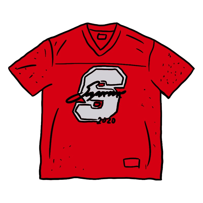 Supreme Glitter Football Top Red