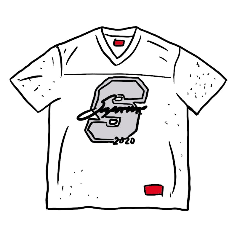 Supreme Glitter Football Top White