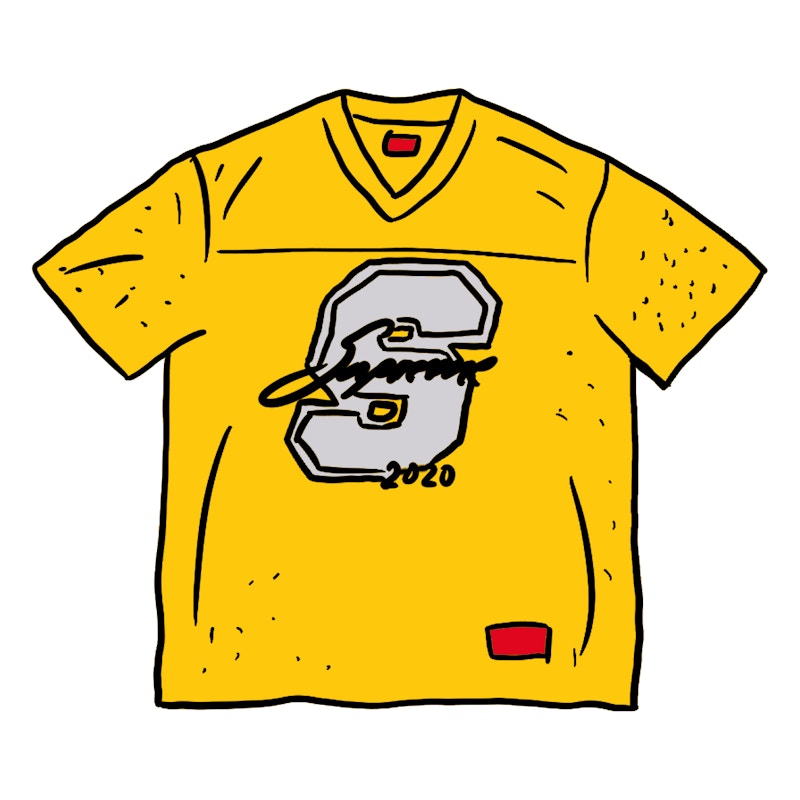 Supreme Glitter Football Top Yellow