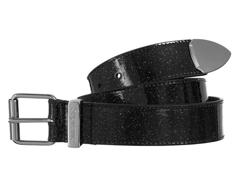 Supreme Glitter Vinyl Ranger Belt Black