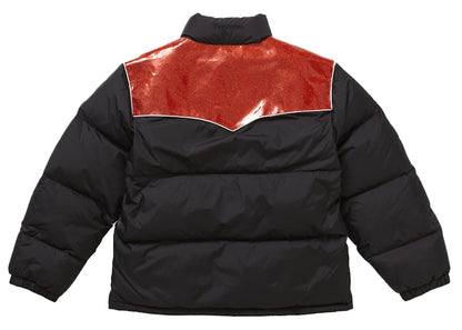 Supreme Glitter Yoke Down Puffer Jacket Black