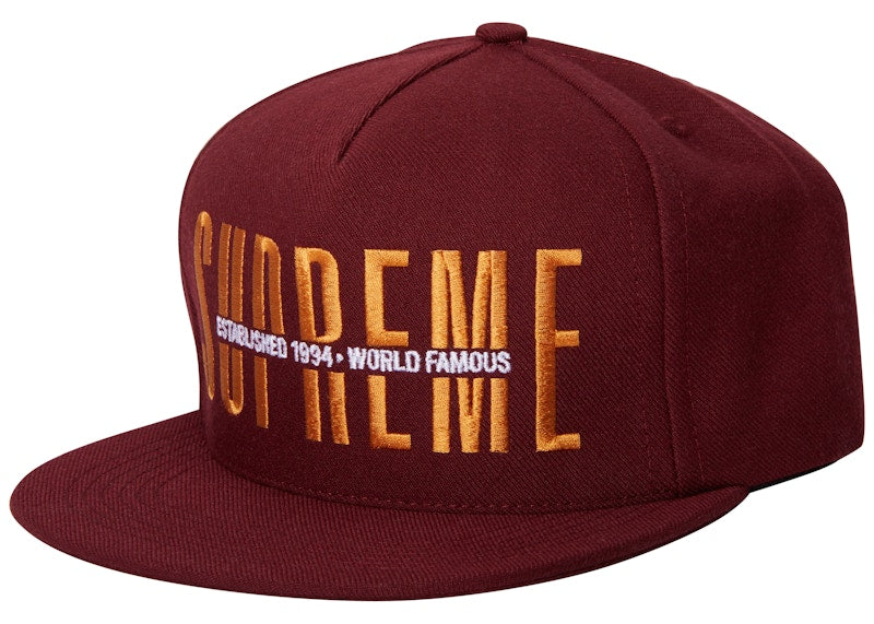 Supreme Global 5-Panel Dark Red