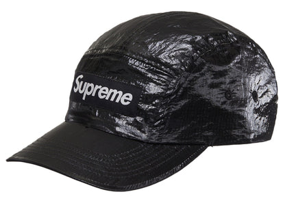 Supreme Gloss Ripstop Camp Cap Black
