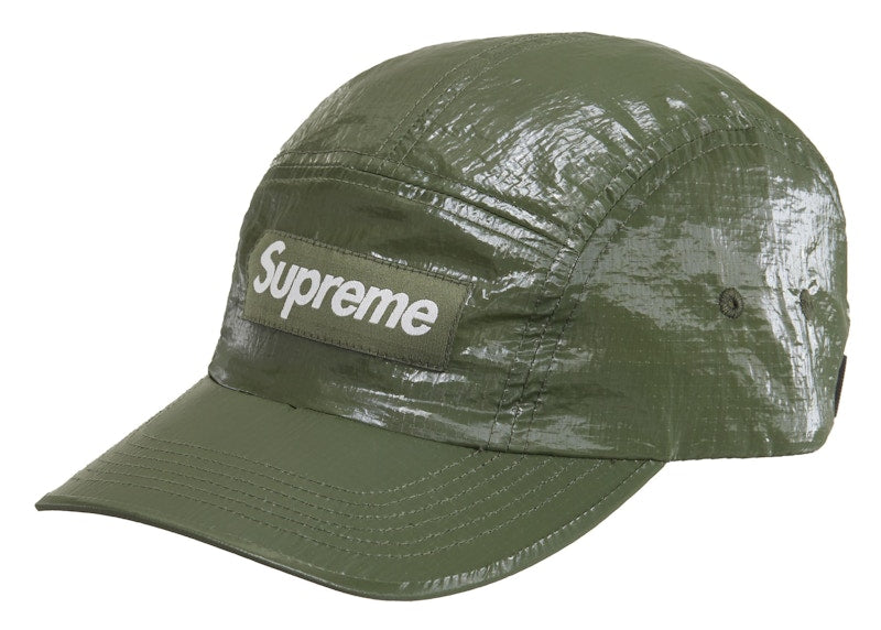 Supreme Gloss Ripstop Camp Cap Olive