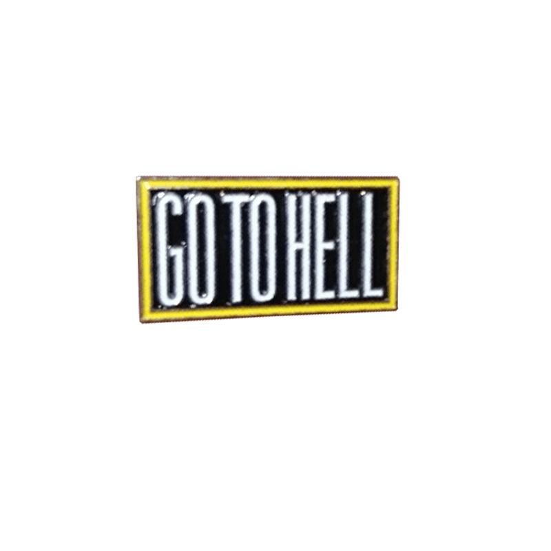 Supreme Go To Hell Pin Silver