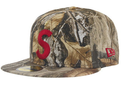 Supreme Gold Cross S Logo New Era Fitted Hat Realtree Camo