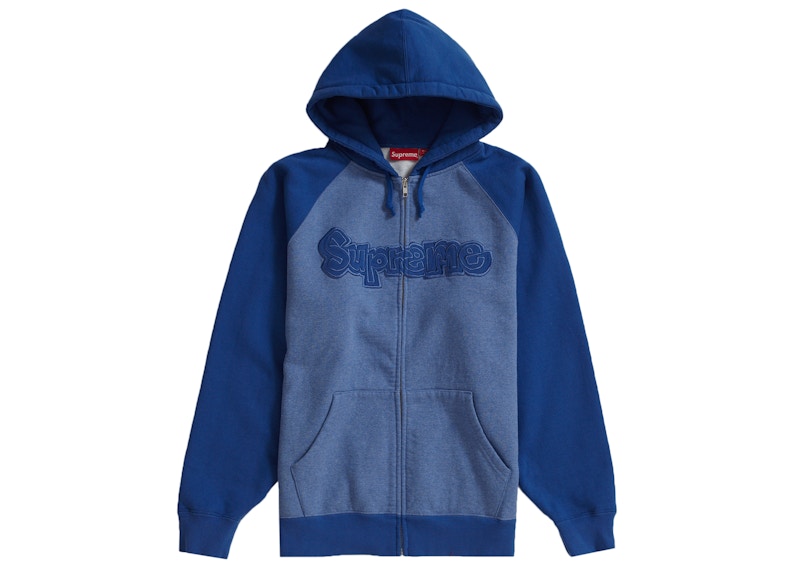 Supreme Gonz Appliqué Zip Up Hooded Sweatshirt Washed Royal