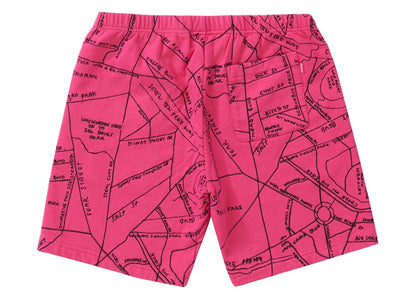 Supreme Gonz Embroidered Map Sweatshort Magenta