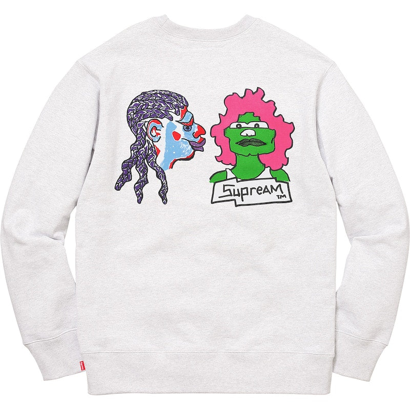 Supreme Gonz Heads Crewneck Ash Grey