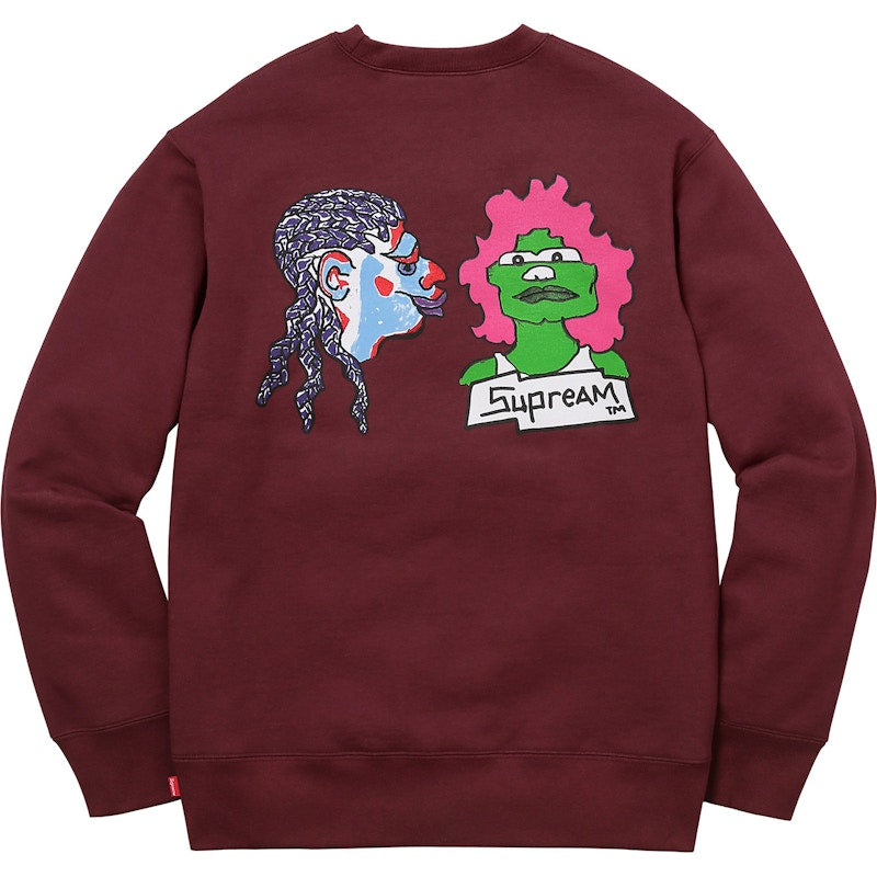 Supreme Gonz Heads Crewneck Burgundy
