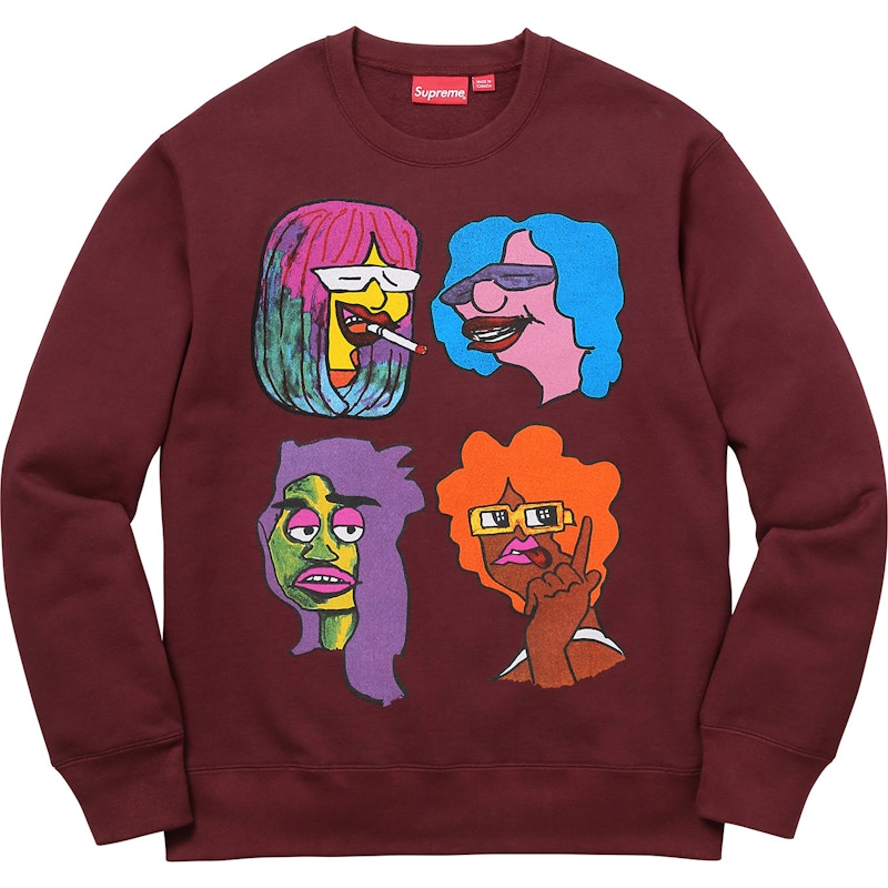 Supreme Gonz Heads Crewneck Burgundy
