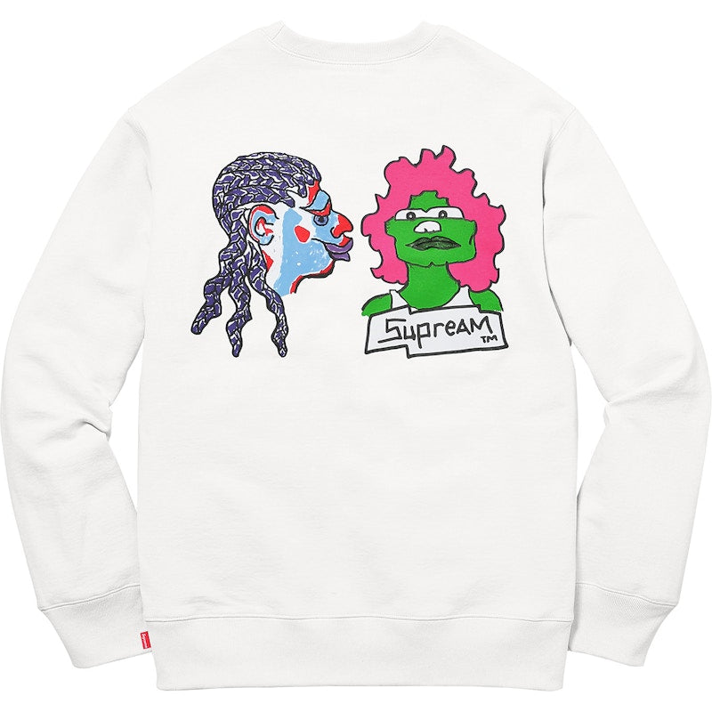 Supreme Gonz Heads Crewneck White