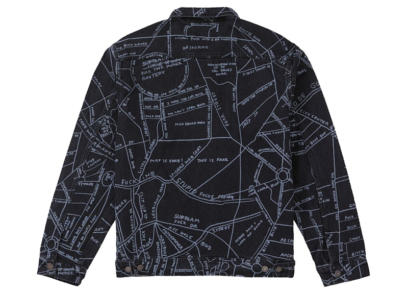 Supreme Gonz Map Work Jacket Washed Black