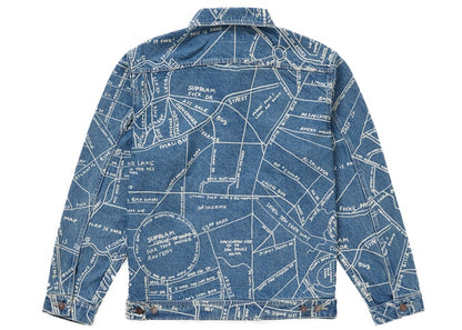Supreme Gonz Map Work Jacket Washed Blue