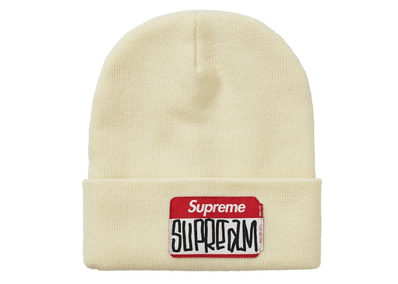 Supreme Gonz Nametag Beanie Natural